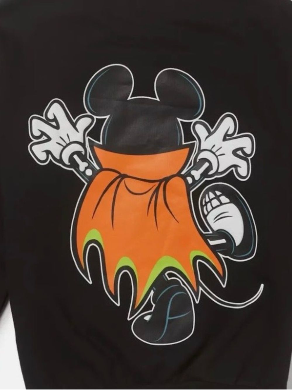 Disney Mickey Mouse Skeleton Vampire Sweatshirt Graphics on Both Sides -Size L - Picture 4 of 4